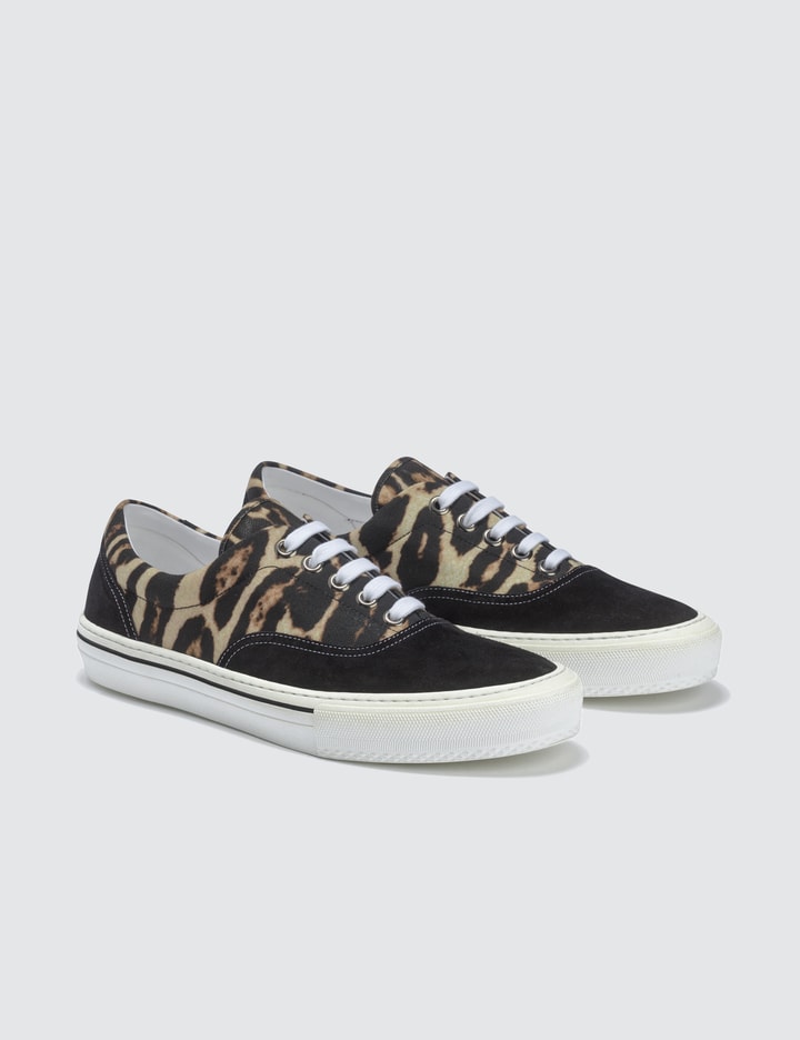 Leopard Print Nylon and Suede Sneakers Placeholder Image