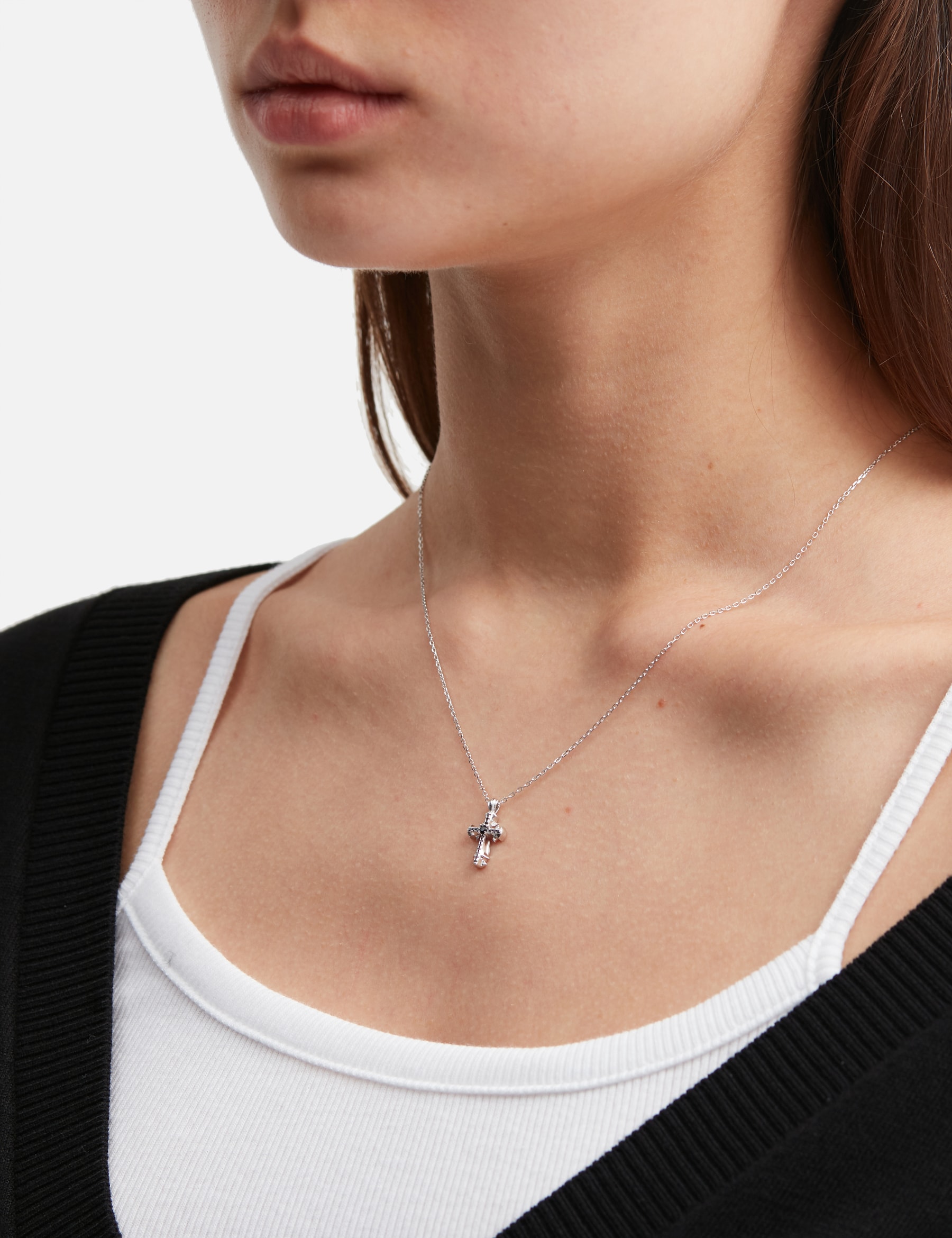 CRUCIS Mini Cross Pendant Necklace view 16