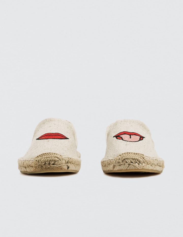 Jason Polan Lips Embroidered Smoking Espadrilles Placeholder Image