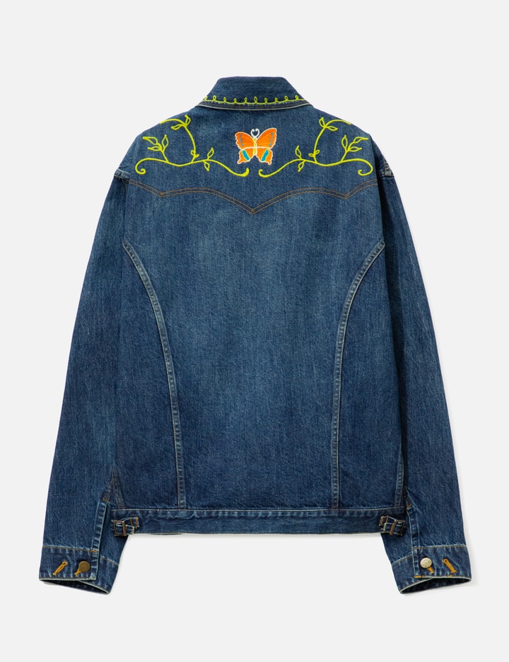 Papillon Embroidery Jean Jacket - 12oz Denim