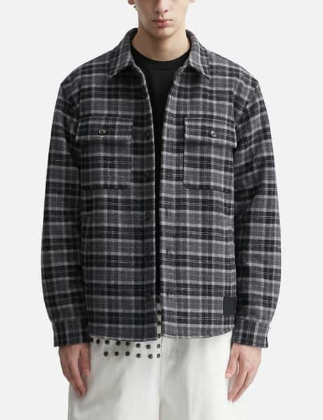 Oversized Embroidered Flannel Shirt Jacket view 10