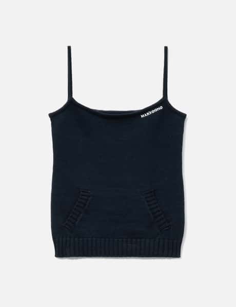 Navy Blue Knit Cami Top view 6