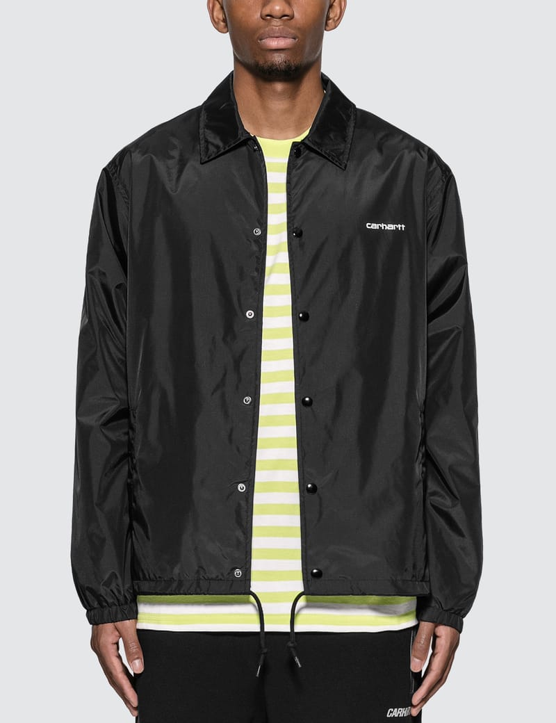 carhartt script coach jacket black