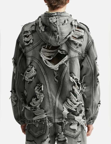 Hell Denim Camo Hooded Zip-Up view 13
