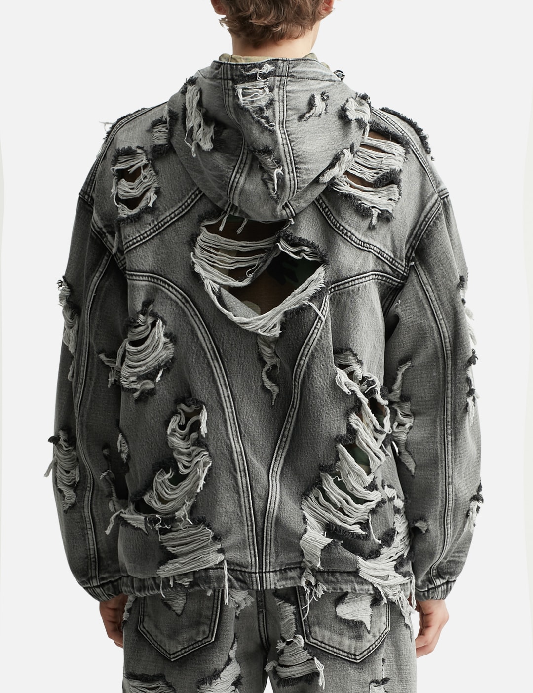 Hell Denim Camo Hooded Zip-Up view 14