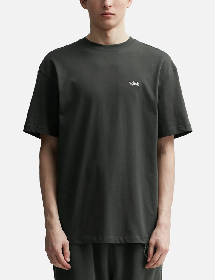 Shop Adish Short Sleeve Qatarat Logo T-shirt In Black