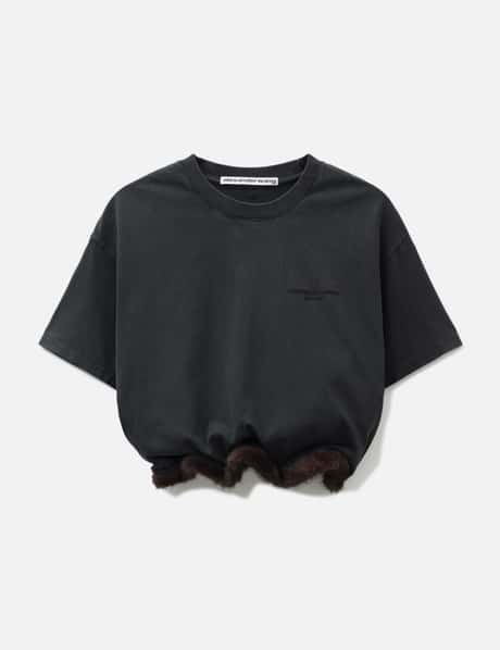 알렉산더왕 Faux Fur Trim T-Shirt