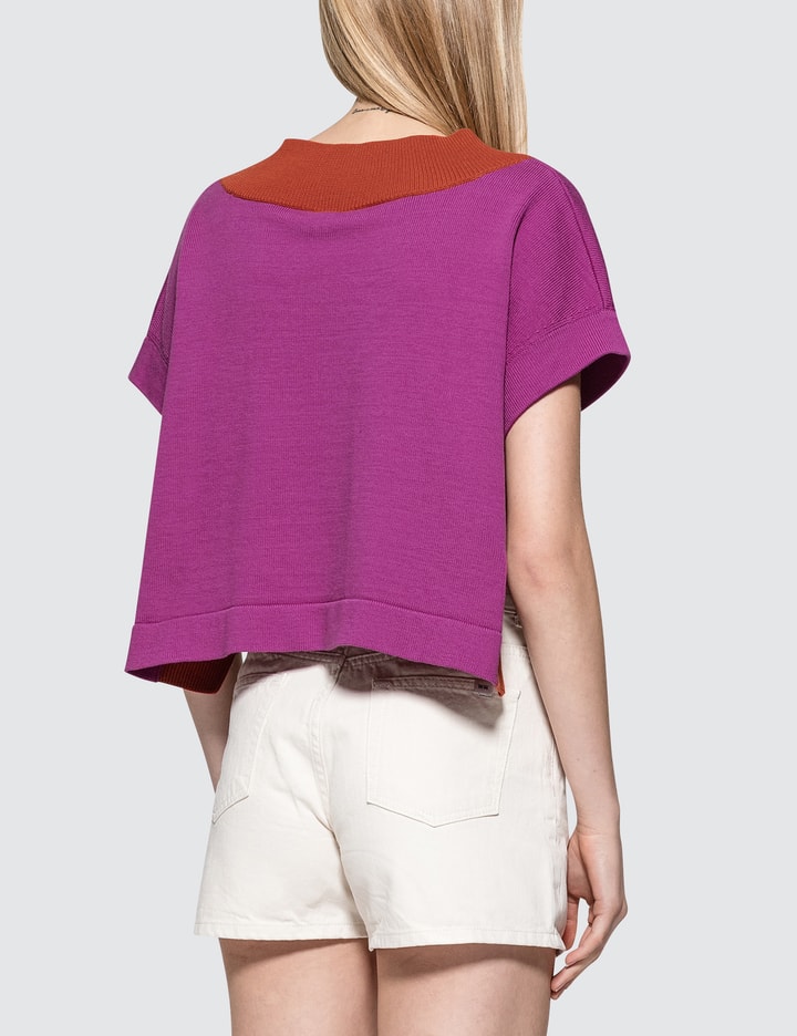 Knitted V-neck Short sleeve T-Shirt Placeholder Image