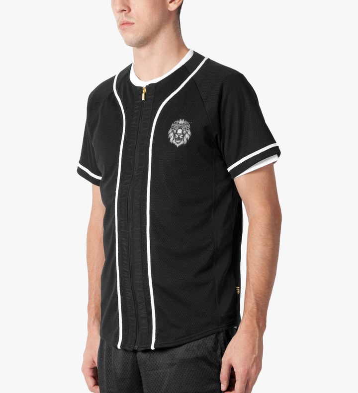 Black Poly Mesh Baseball Jersey Placeholder Image