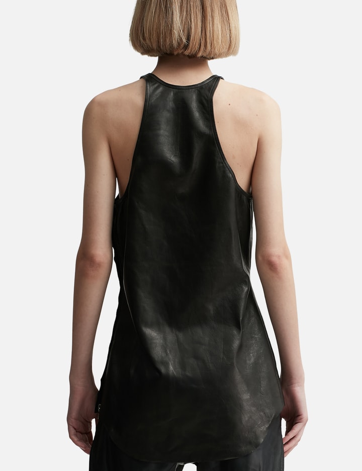Shop Rick Owens Leather Tank In Black
