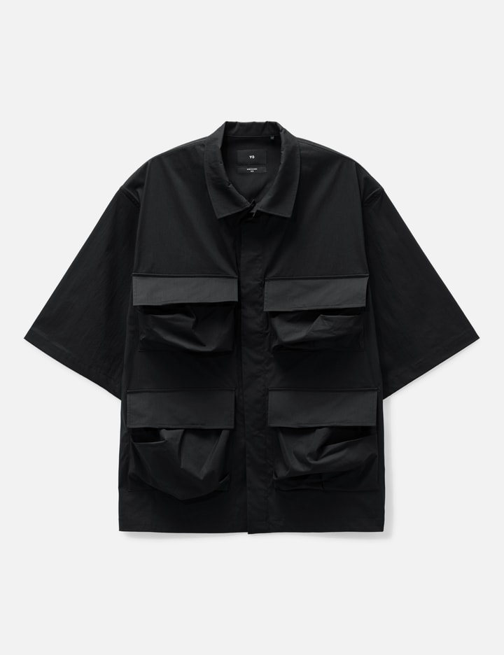 Shop Y-3 Short Sleeve Pocket Shirt In Black