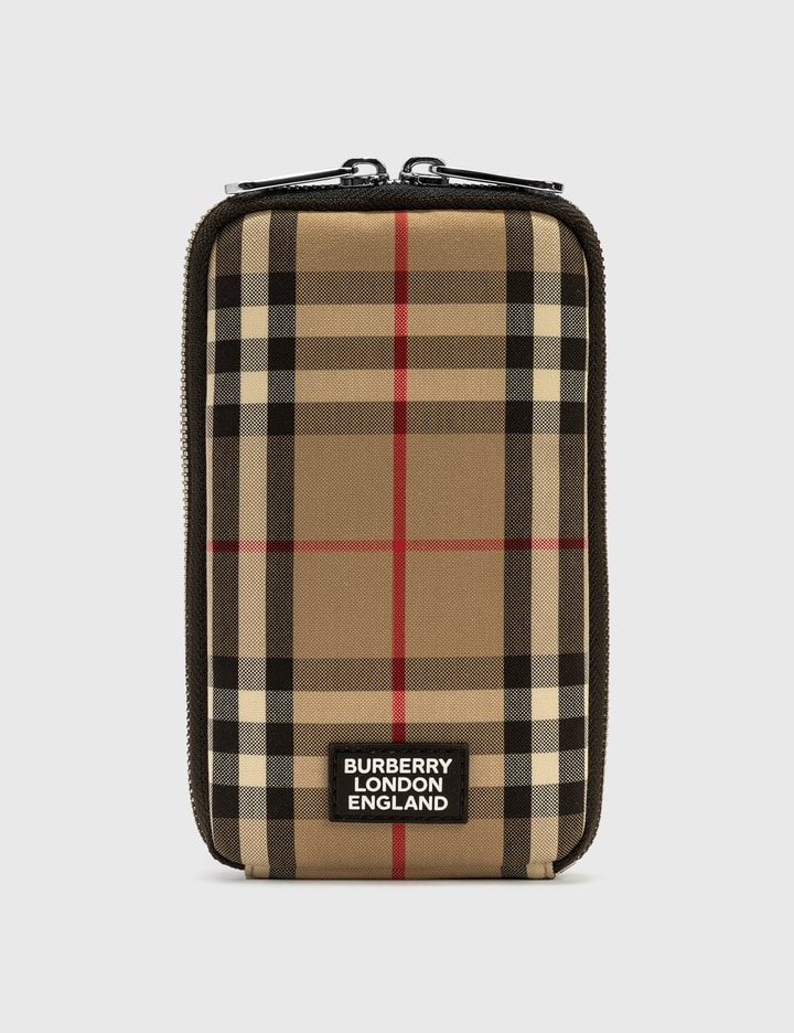 BURBERRY Burberry check long wallet round PVC unisex