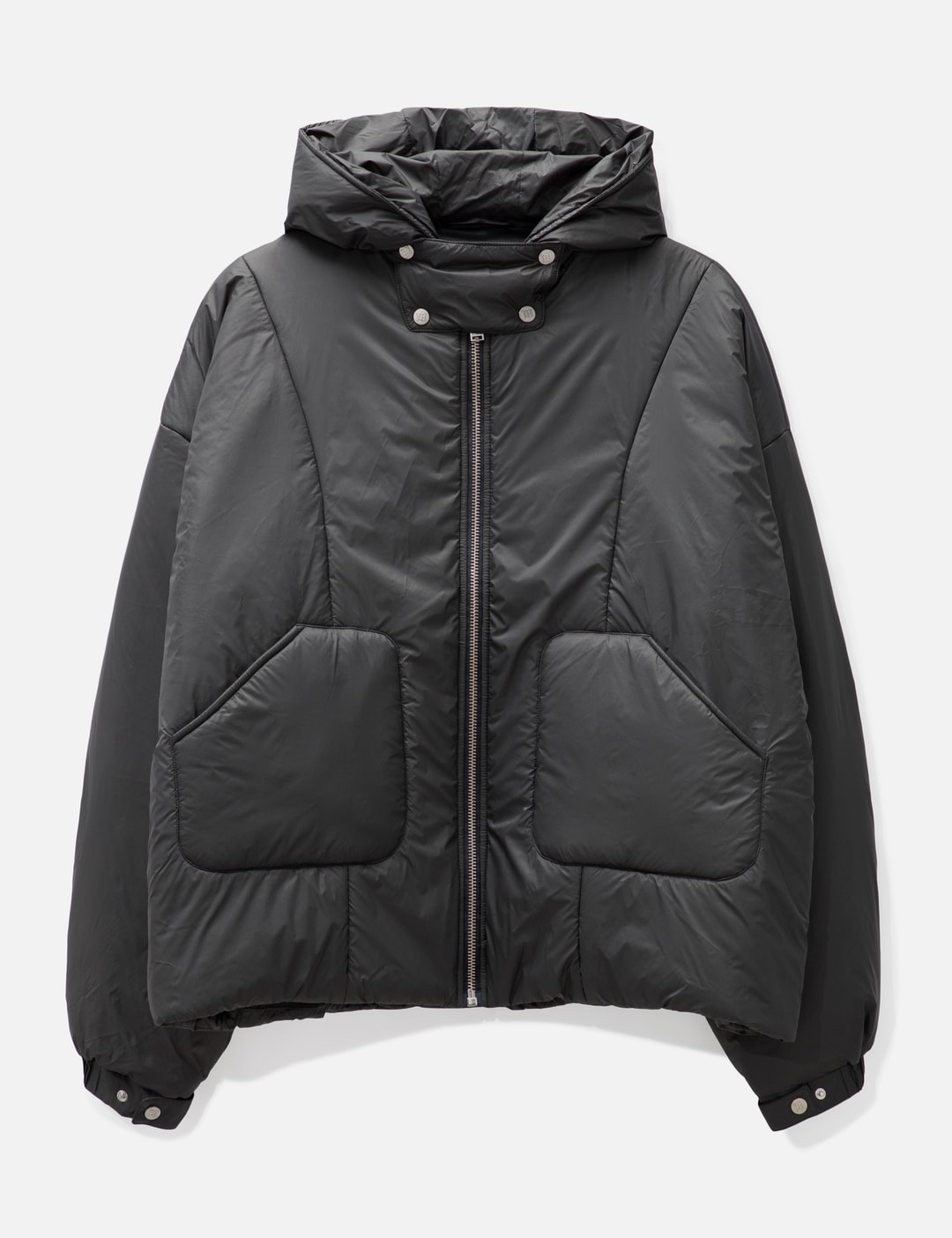 Ultra Fine Nylon Sculptural Puffer Space Grey view 9