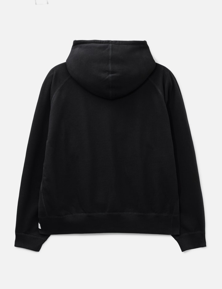 Junya Watanabe Man Junya Watanabe MAN X Reigning Champ Hoodie With Herringbone And Leather Patch Pocket