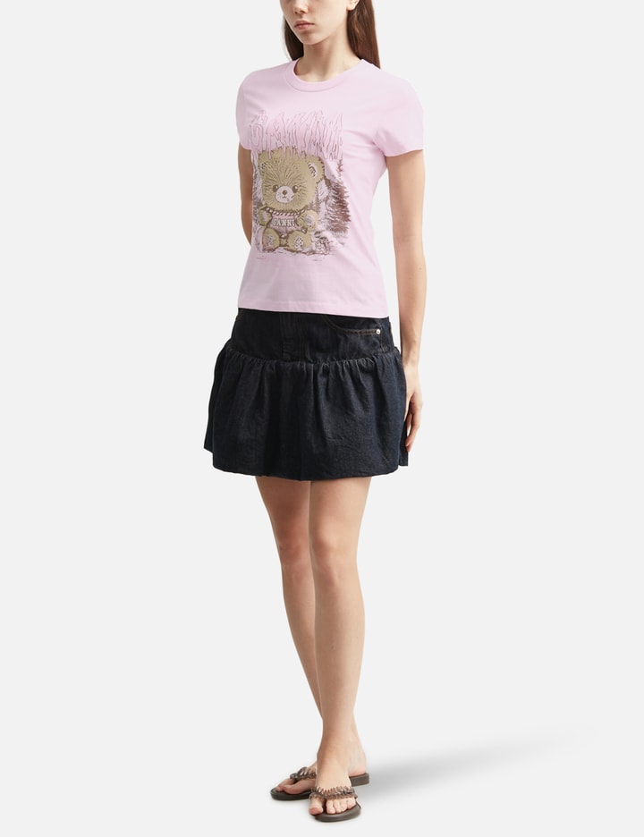 Ganni Baby Fit T-Shirt With Forest Teddy