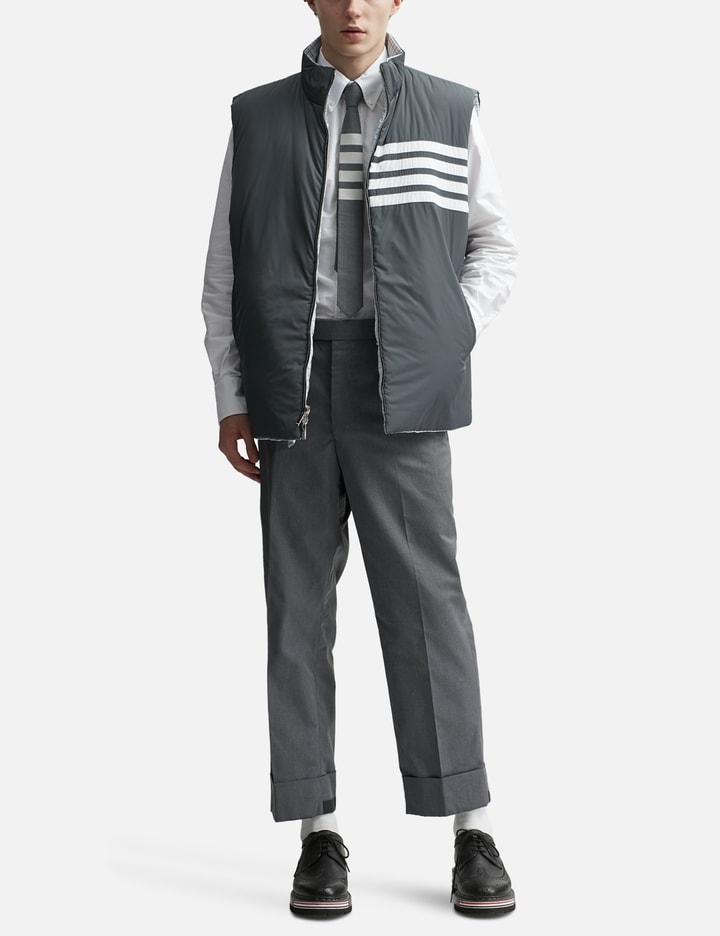 Shop Thom Browne 4-bar Reversible Vest In Blue