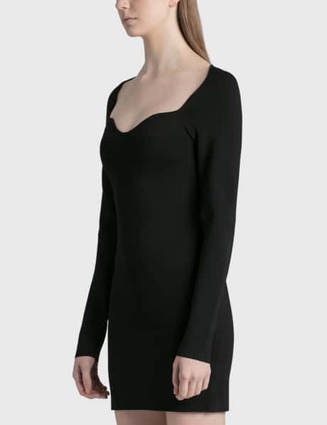 fitted black long sleeve mini dress Marina Mini Dress | Black | Sleeveless main image 1