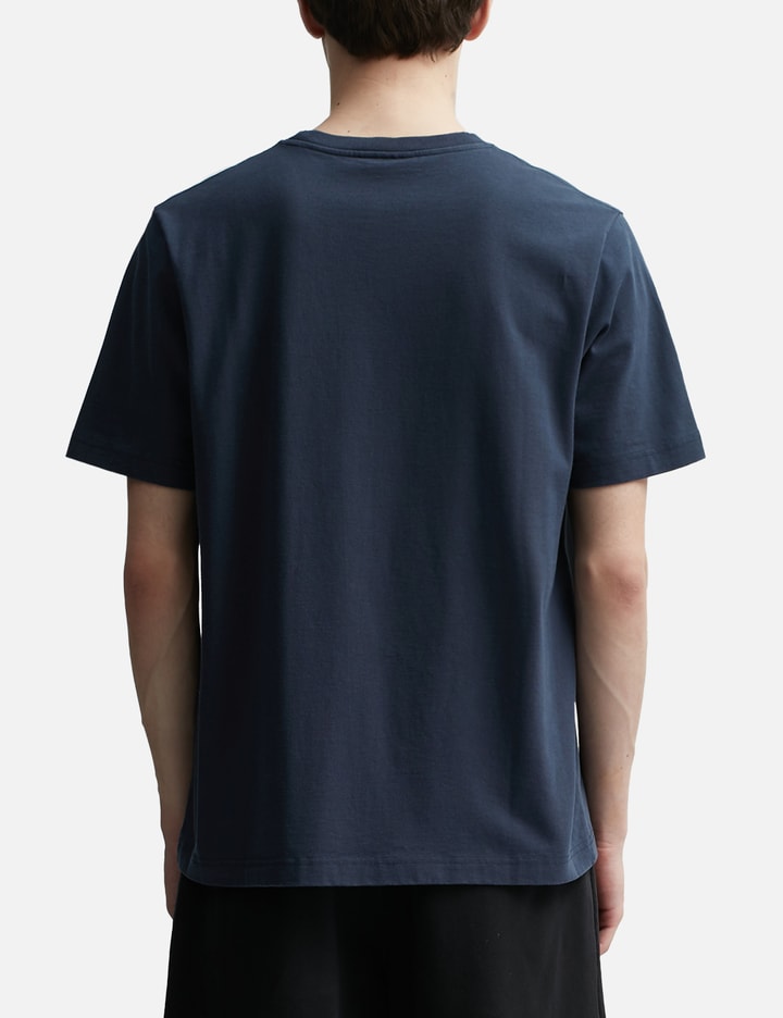 Shop Maison Kitsuné Bold Fox Head Patch Comfort T-shirt In Blue