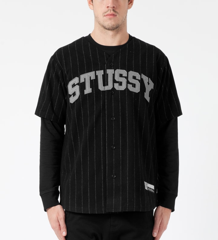 Black Stripe Baseball S/S Shirt Placeholder Image