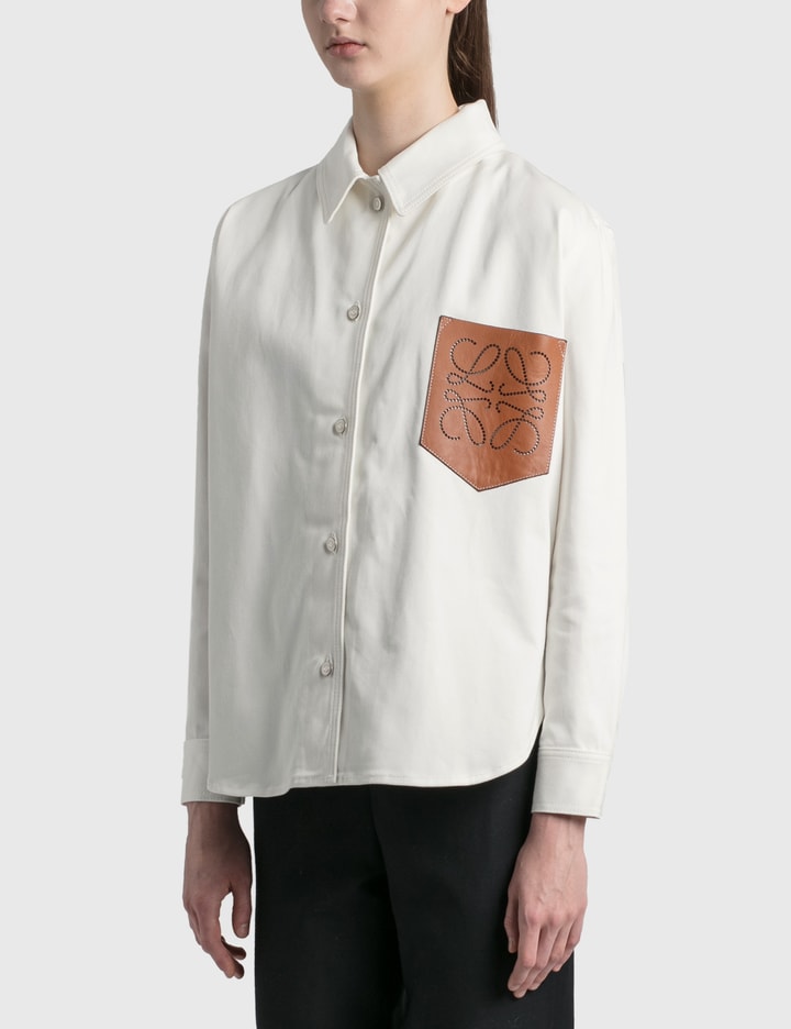 Leather Pocket Denim Overshirt Placeholder Image