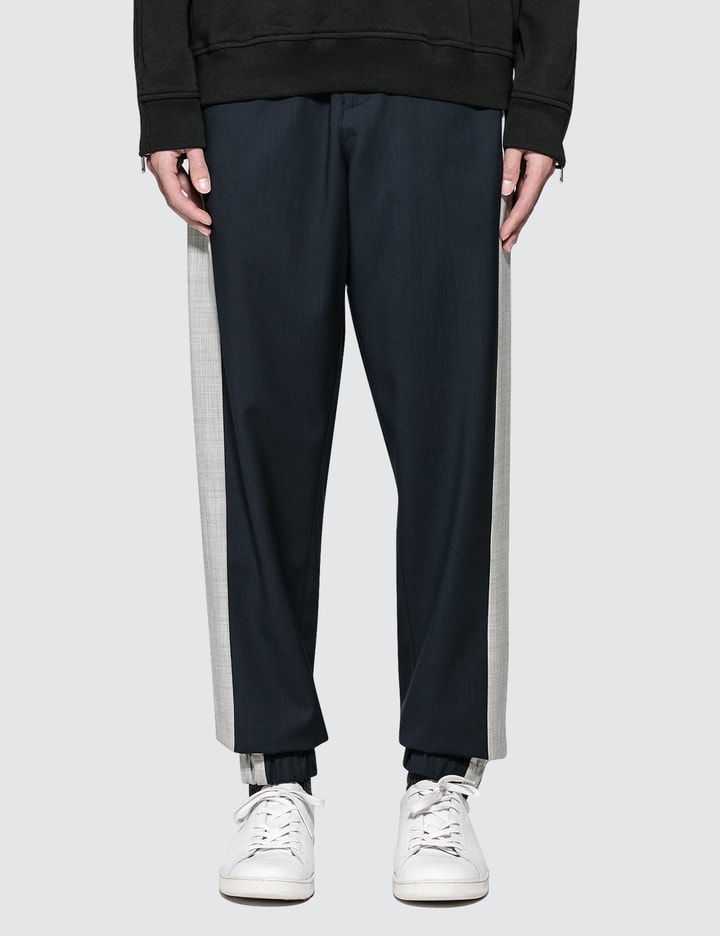 Classic Wool Lounge Pants with Tuxedo Stripe Placeholder Image