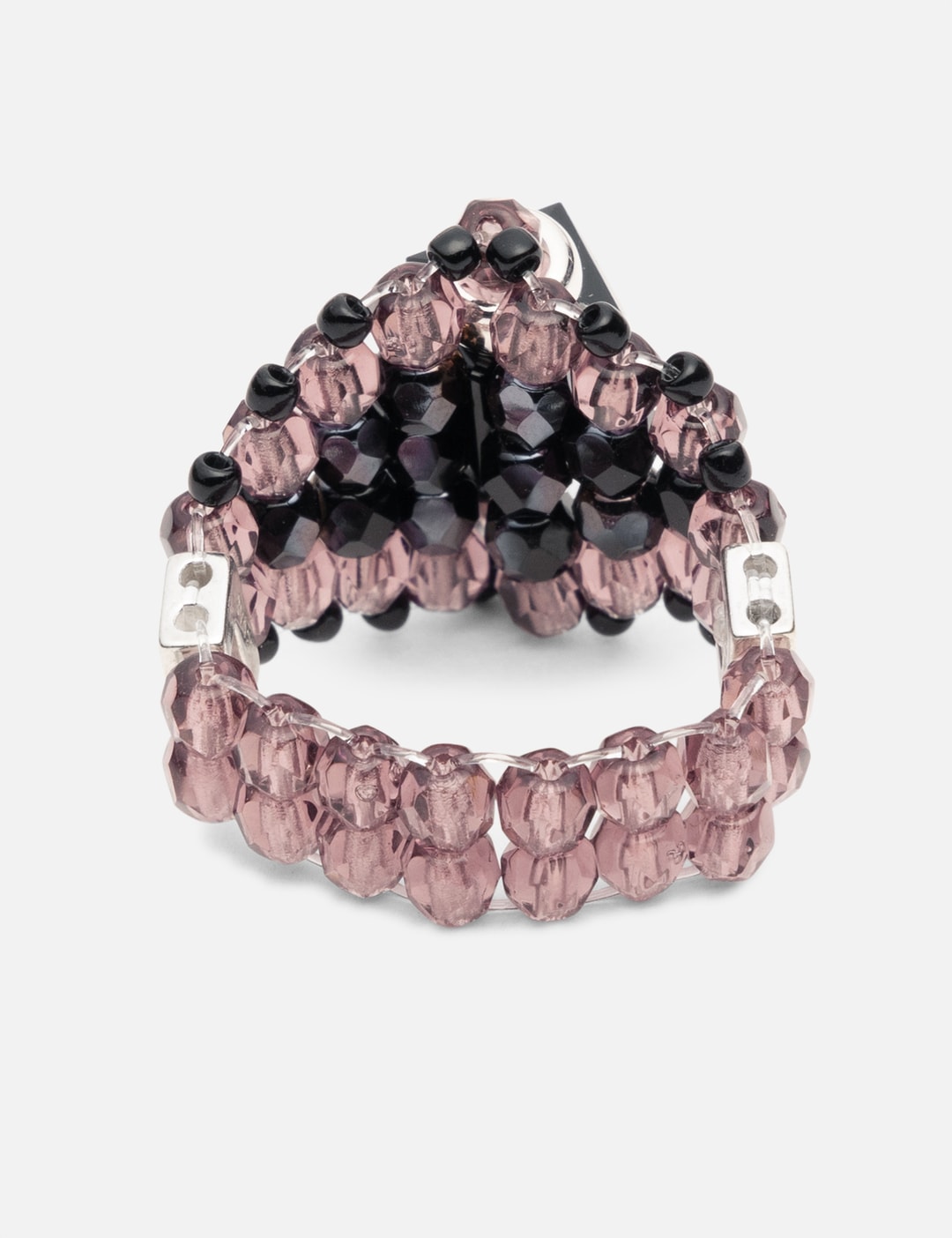 X Tie A Knot Square Crystal Beads Ring view 10