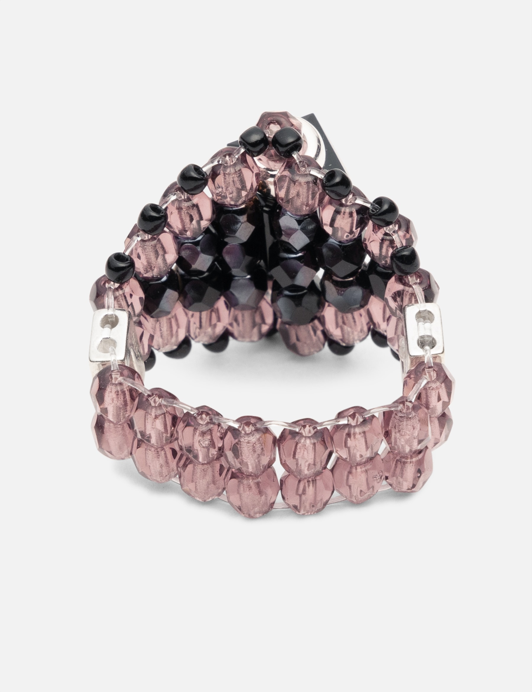 X Tie A Knot Square Crystal Beads Ring view 15