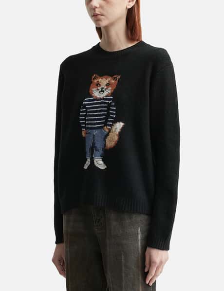 Dressed Fox Intarsia Wool Jumper view 7