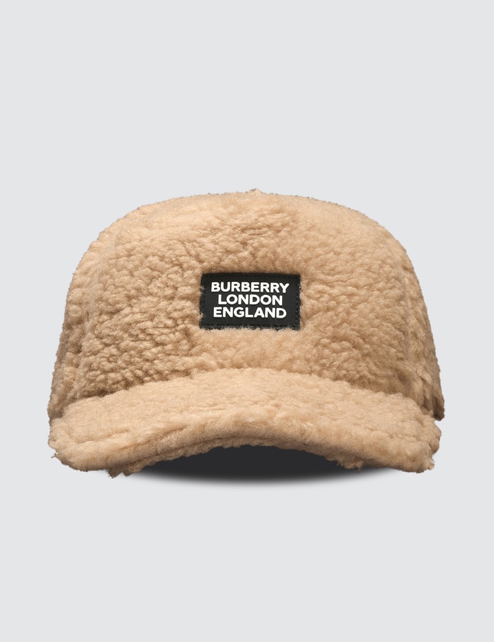 Logo Detail Faux Fur Baseball Cap Placeholder Image