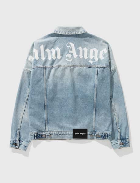 Palm Angels Curved Logo Denim Jacket HBX