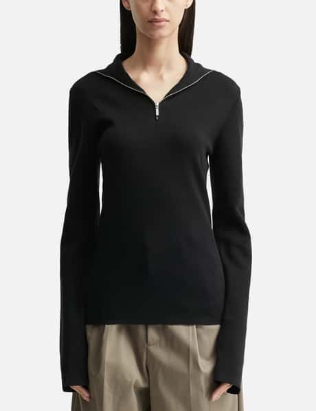 エンタイアスタジオ Zip Up Turtleneck