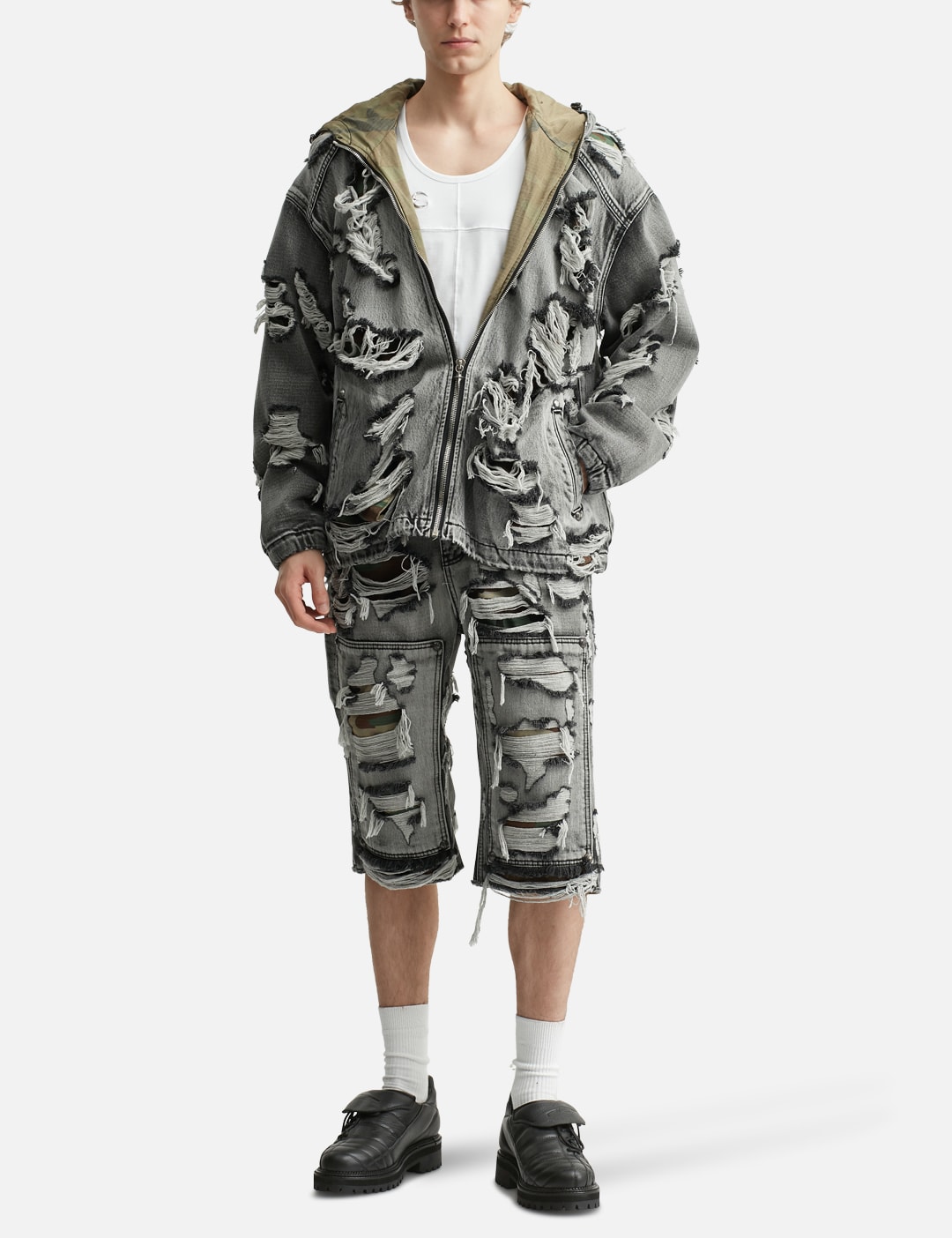 Hell Camo Denim Shorts view 16