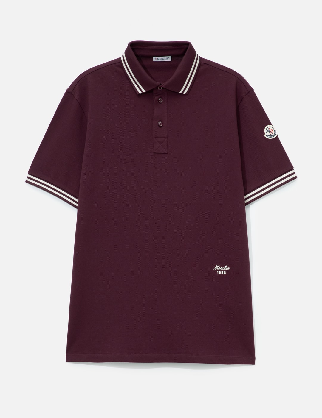 Striped Trim Cotton Piquet Polo Shirt view 7