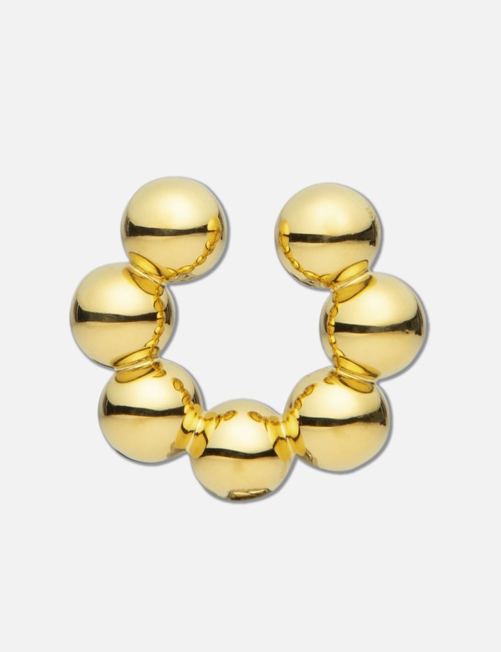 GOLD PLATED SILVER BALLS EAR CUFF Placeholder Image