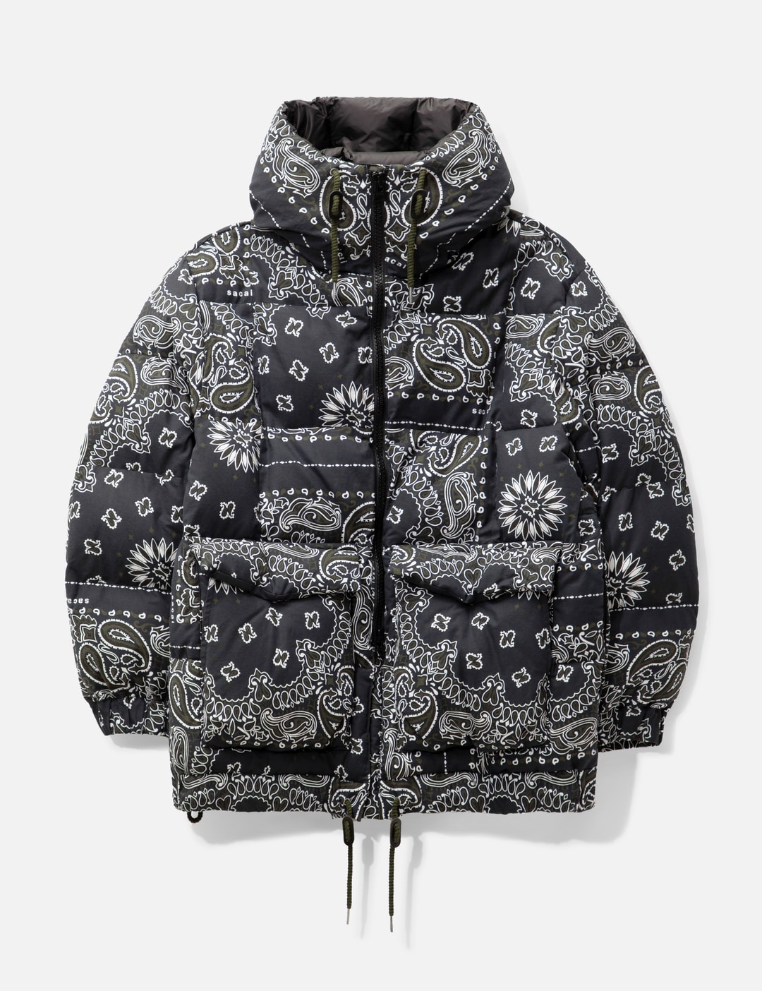 Sacai Bandana Print Puffer Jacket HBX - Main Image