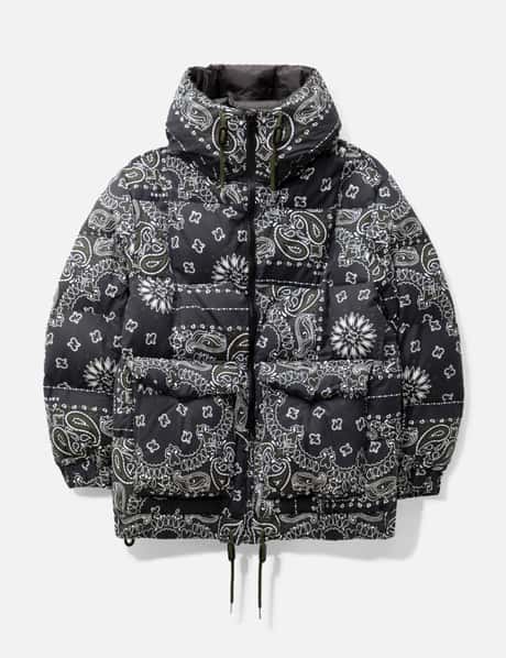 Sacai Bandana Print Puffer Jacket HBX