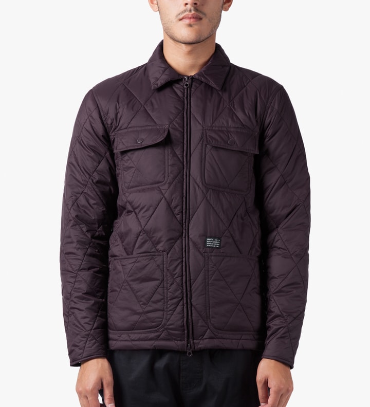 Huf Burgundy HUF Quilted Work Jacket