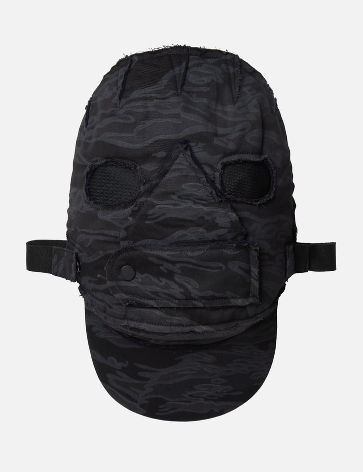 Maharishi Tigerstripe Camo E.c.w.s Cap / Mask In Black