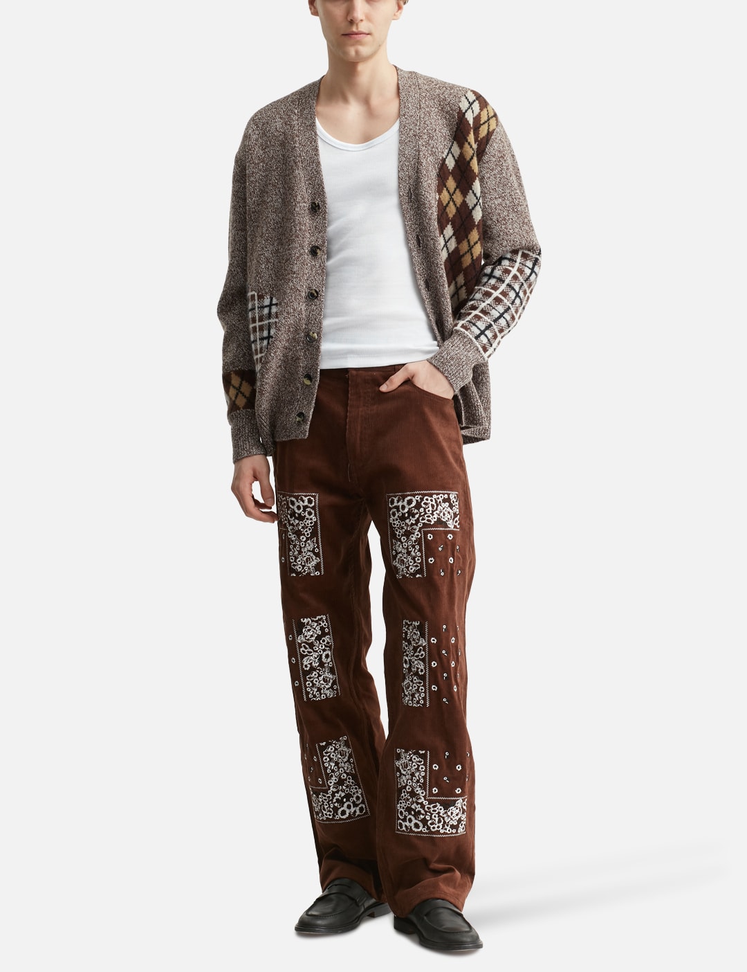 Argyle & Check Mix Cardigan view 20