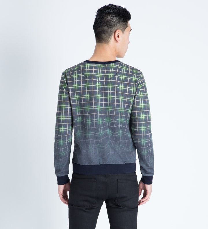 Multicolor Melting Plaid Crewneck Sweater Placeholder Image