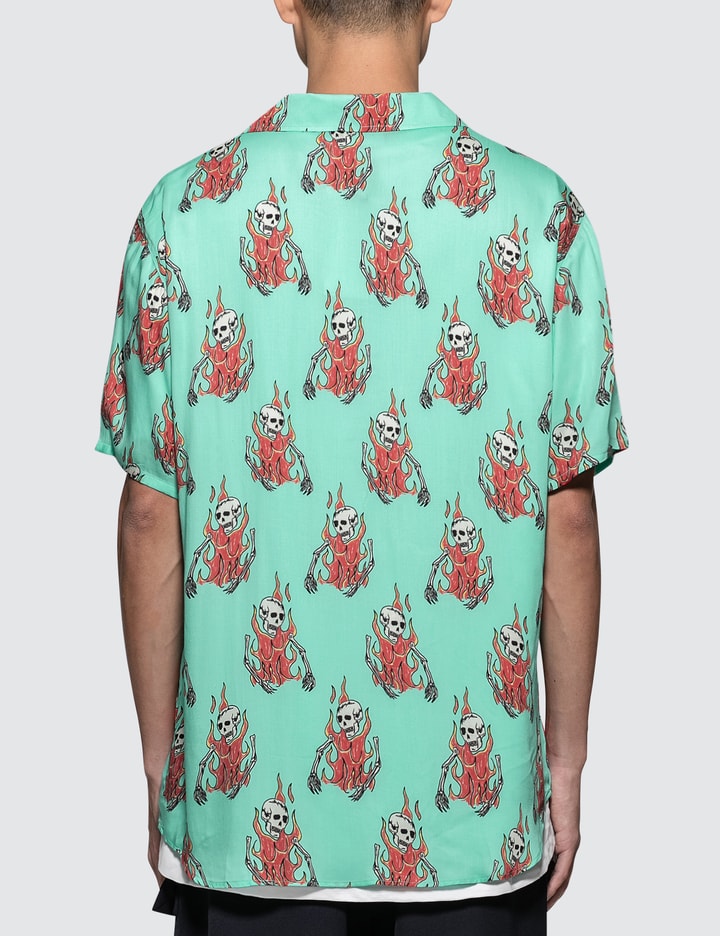 Flaming Skeleton Hawaiian Shirt Placeholder Image