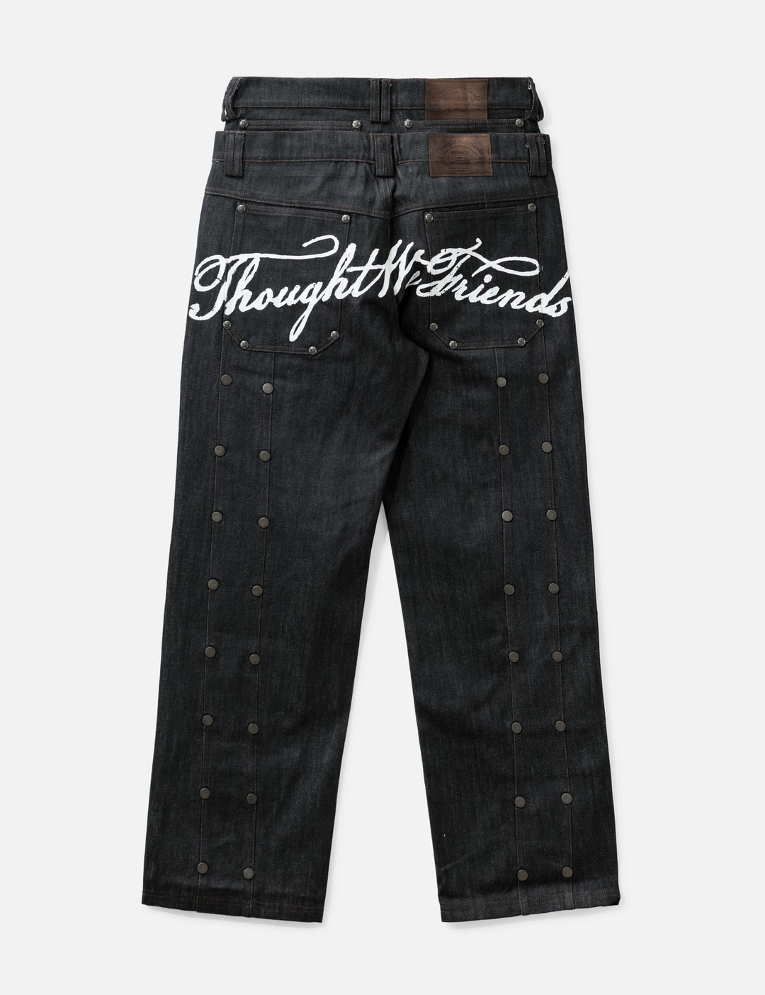 "Gideon" Double-Layered Workpants In Japanese Raw Blue Denim view 9