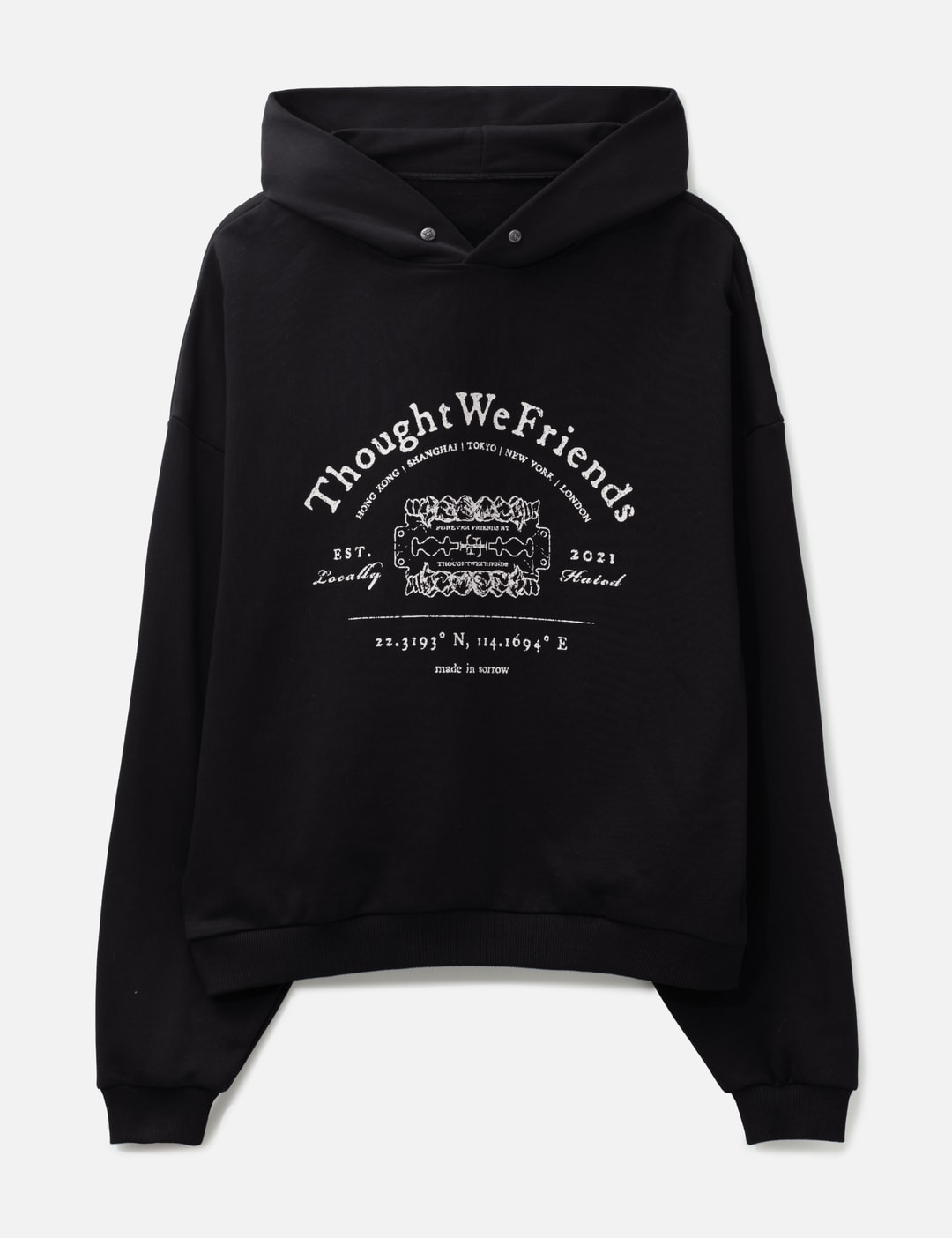 "Andy" Black Studded Hoodie view 7