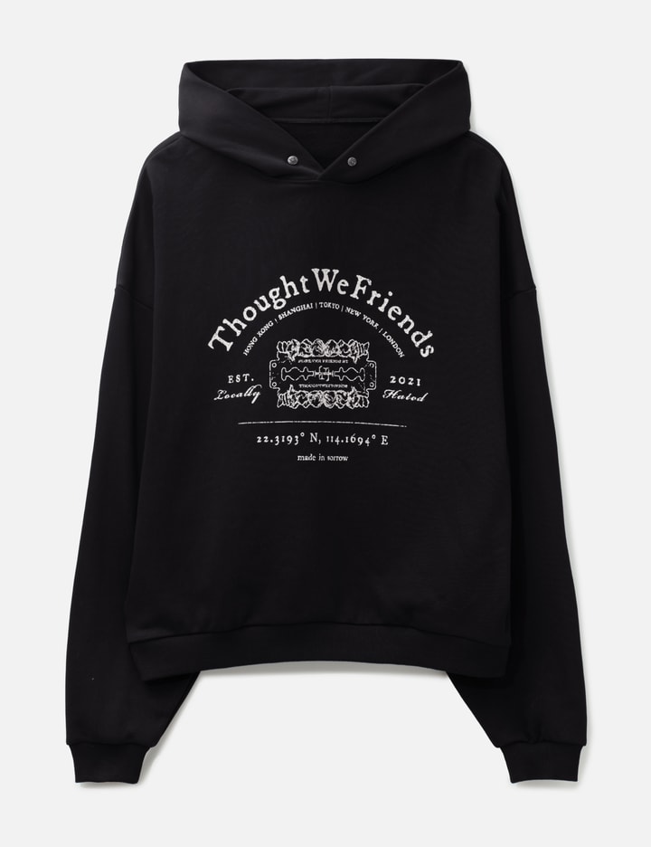"Andy" Black Studded Hoodie