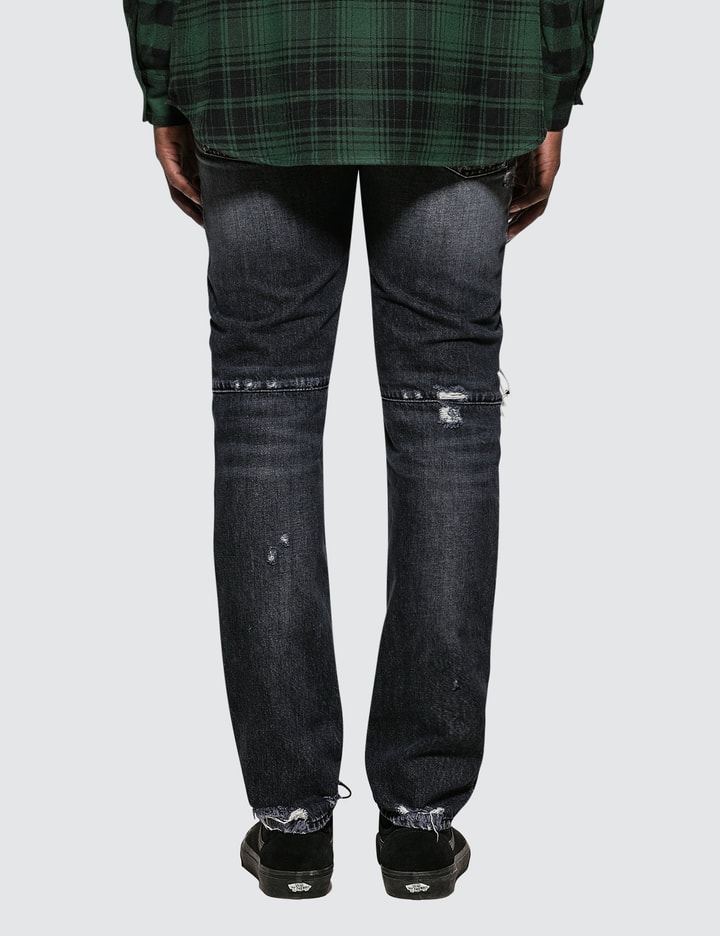 Light Wash Skull Biker Jeans Placeholder Image
