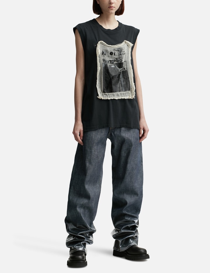 Lacquered Turn-up Jeans Placeholder Image