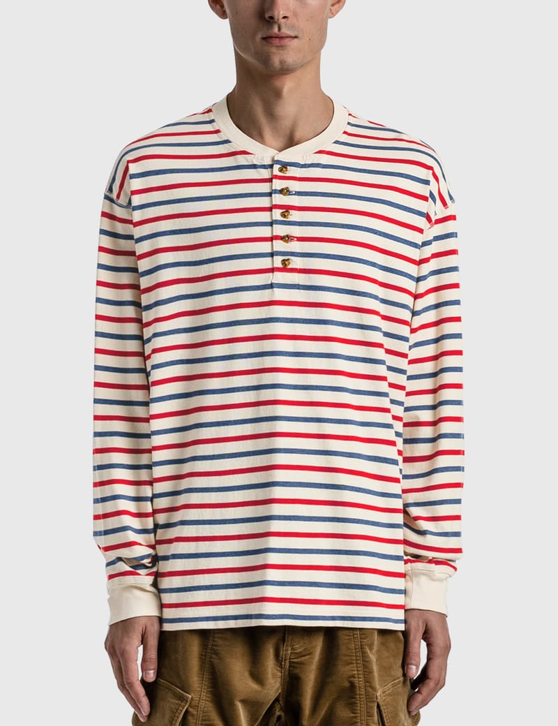 新品 完売 L ヒューマンメイド ボーダー ロングスリーブ Tシャツ 