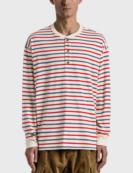 Human Made - Long Sleeve Henley Neck T-shirt | HBX - Globally 