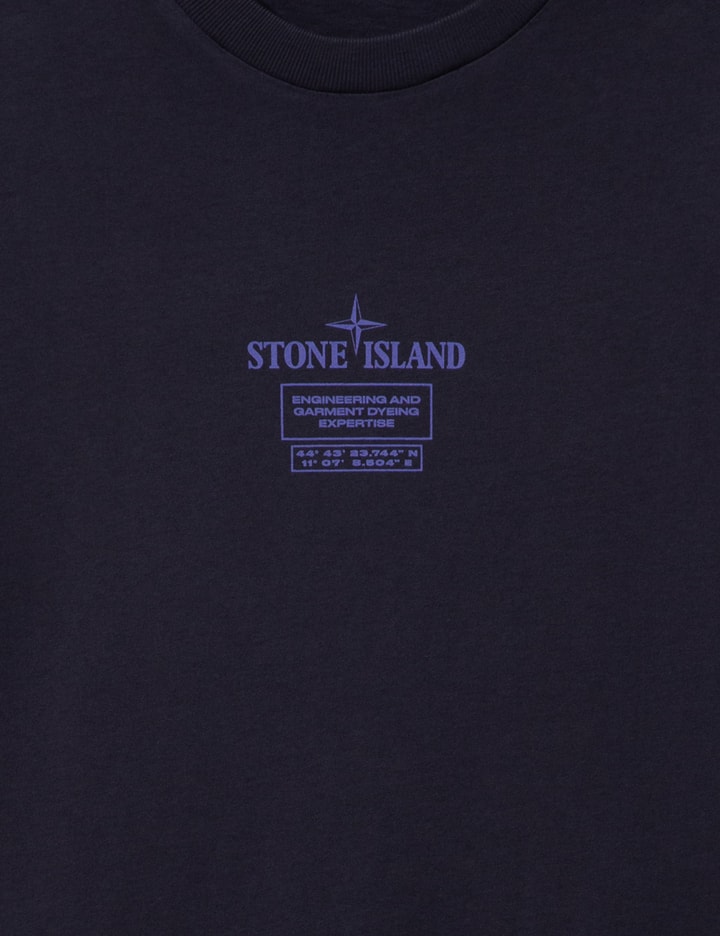 Stone Island 2100037 T-shirt With Logo Plaque Made From Combed Cotton In Blue
