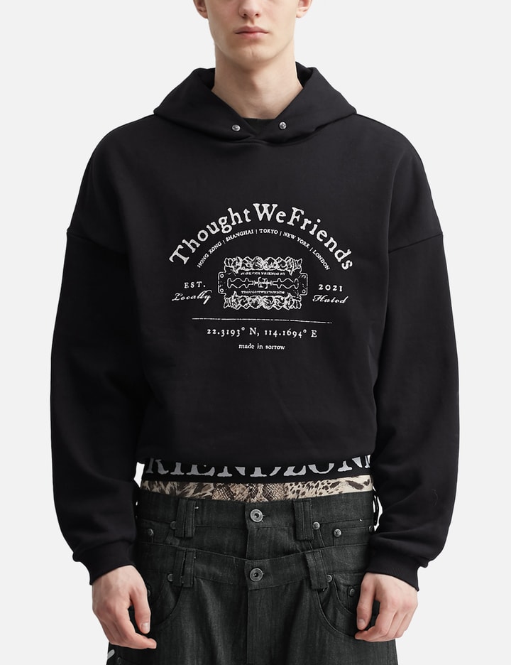 "Andy" Black Studded Hoodie view 3